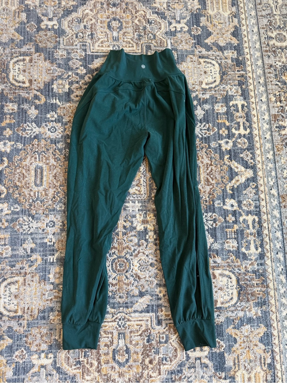 Athleta Dark Green High-Waist Jogger Pants - Picture 3 of 3